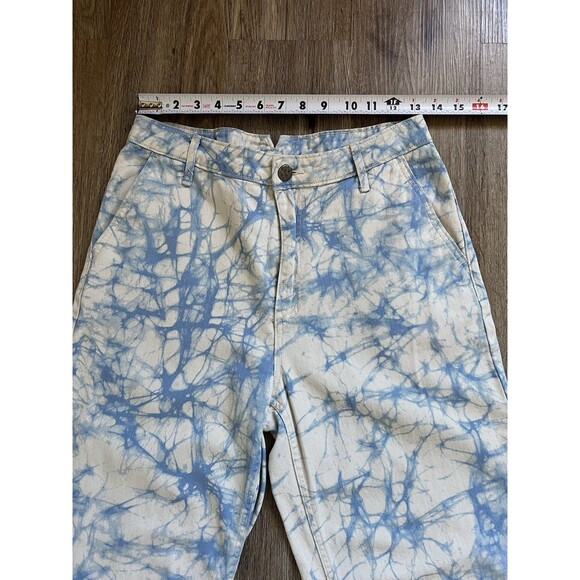 Rachel Comey x Target High Rise Crop Jeans Size 6 Blue Tie Dye Marbled Denim - Picture 11 of 14